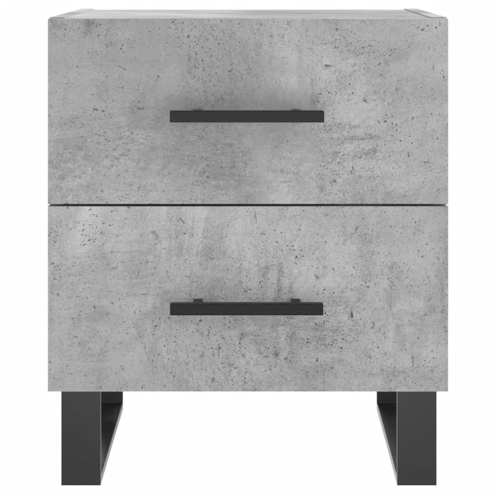 Homgoday Comodino Grigio Cemento 40x35x47,5 cm in Legno Multistrato