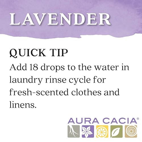 Miniatura 7 de Aura Cacia Aceite esencial de lavanda 100% puro, 0.5 onzas líquidas, aroma relajante y tranquilo, grado terapéutico, lavanda de origen ético