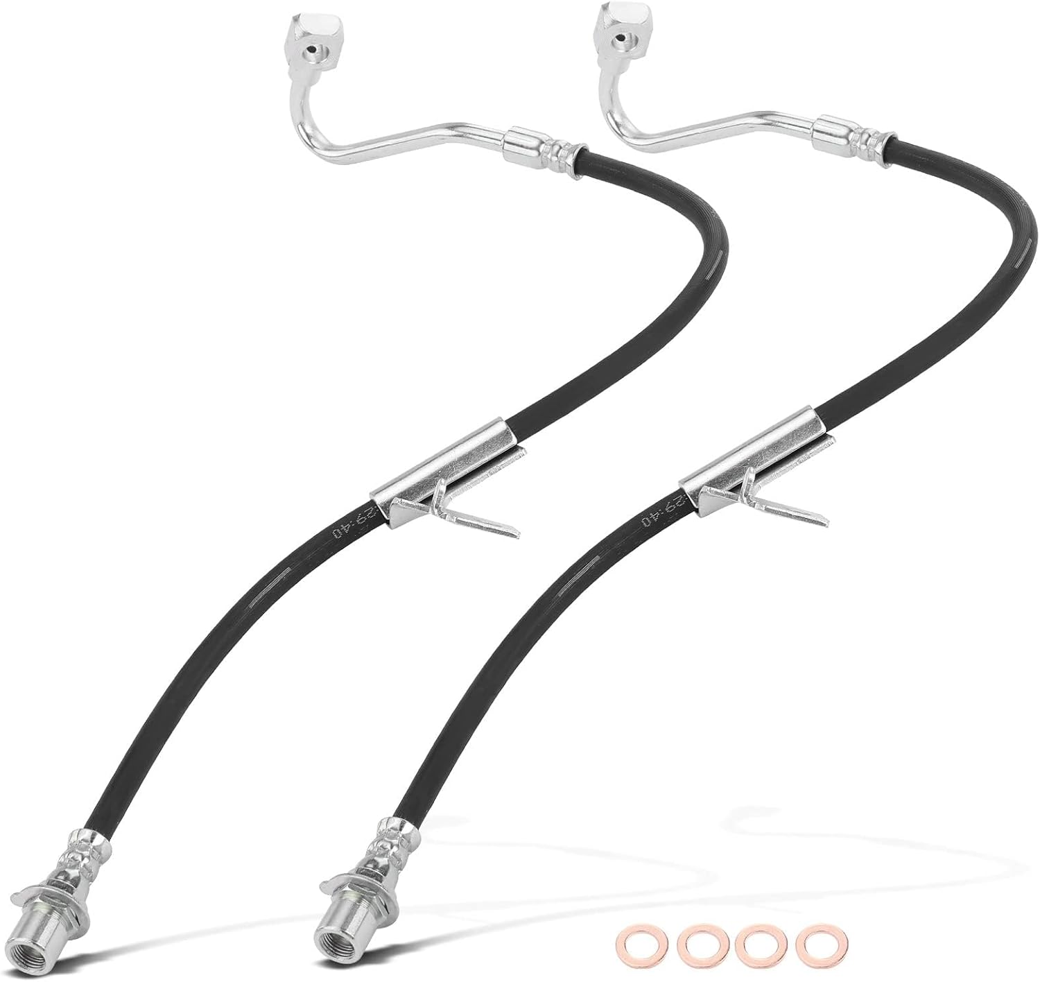A-Premium Front Side Brake Hydraulic Hose Compatible with Chevy, GMC and Oldsmobile Models - Blazer Jimmy 2000-2005, S10 Sonoma 2000-2004, Bravada 2000-2001 - Replace# 15158650(Pack of 2)