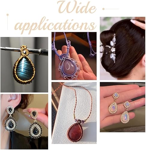 Miniatura 6 de PH PandaHall 15 estilos de cuentas de 1 x 0.7 pulgadas con parte trasera plana, cuentas sintéticas para fotos, manualidades, collares, joyería, 15