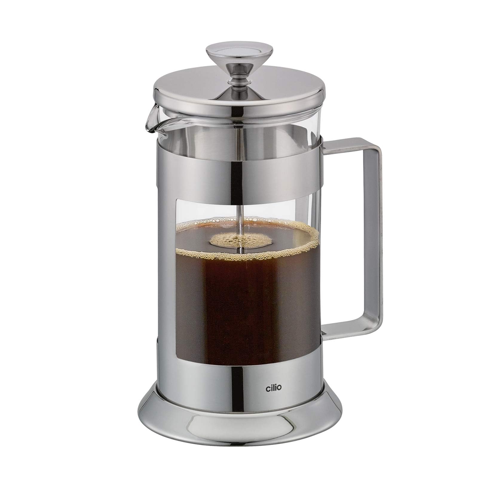Cilio Kaffeebereiter Laura 1 Liter, Edelstahl und Borosilikatglas, 8 Tassen