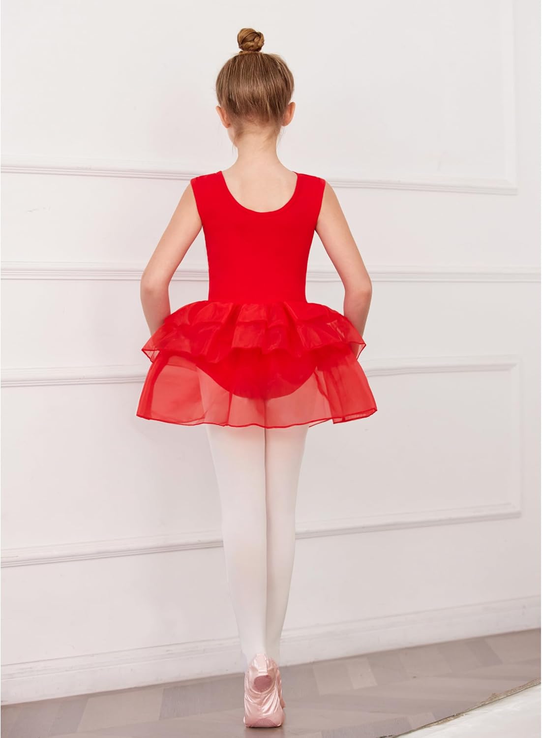Zaclotre Ballet Leotards for Girls Toddler Sequin Sleevesless Mesh Tutu Dress Ballerina Dance Outfits - Image 5