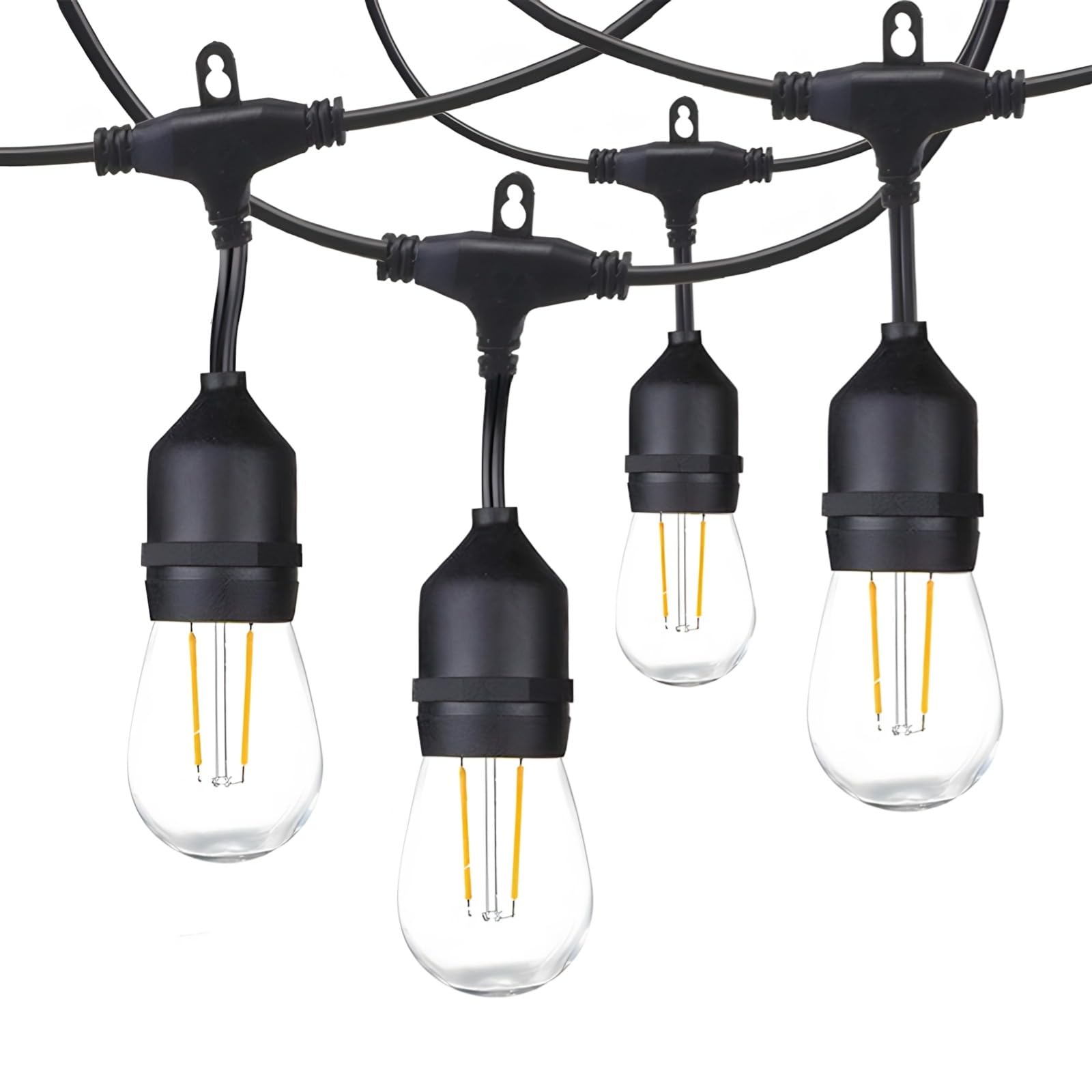 Guirnalda de luces solares para exteriores, impermeables, para patio, jardín, bombillas Edison decorativas con panel solar ajustable, LED de bajo consumo, clasificación IP65