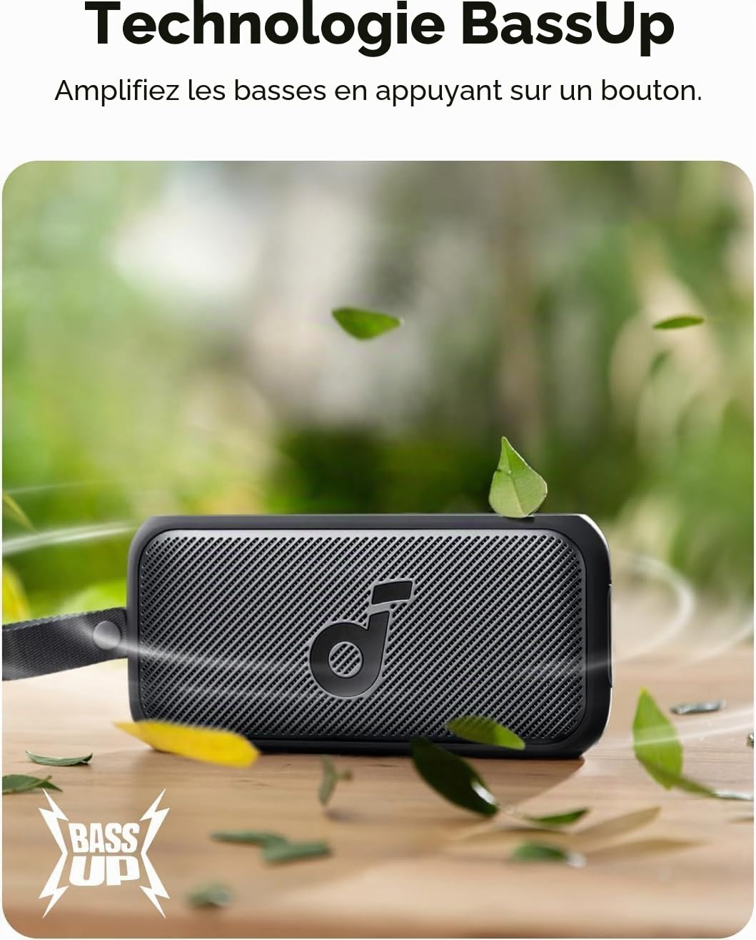 Soundcore Enceinte Bluetooth Puissante Motion 300 sans Fil Haute résolution avec BassUp,Enceinte avec SmartTune, Son stéréo 30 W, Autonomie 13H et étanche IPX7, pour l'Extérieur