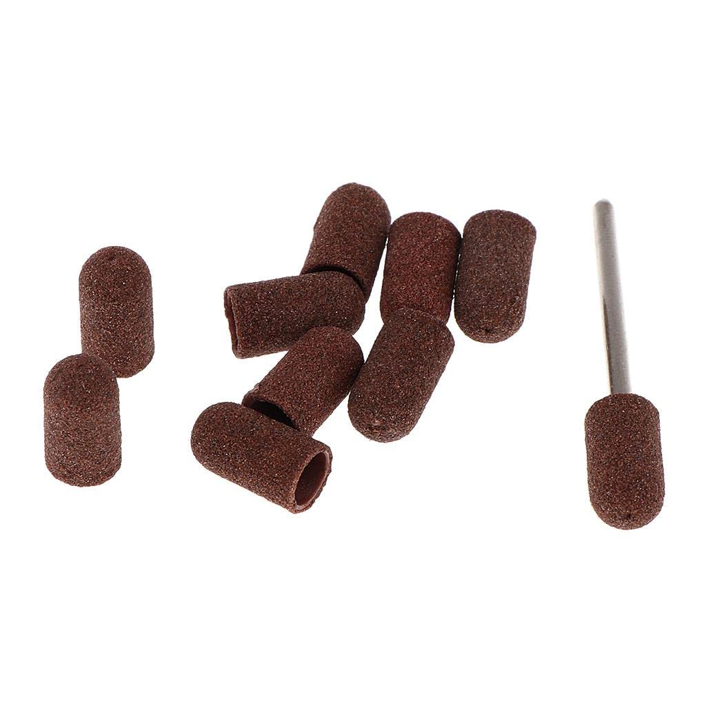 MERIGLARE Maniche a Cappuccio Da 10 Pezzi per Lucidatura Delle Unghie E Repellente per Cuticole - 5 x 11 mm