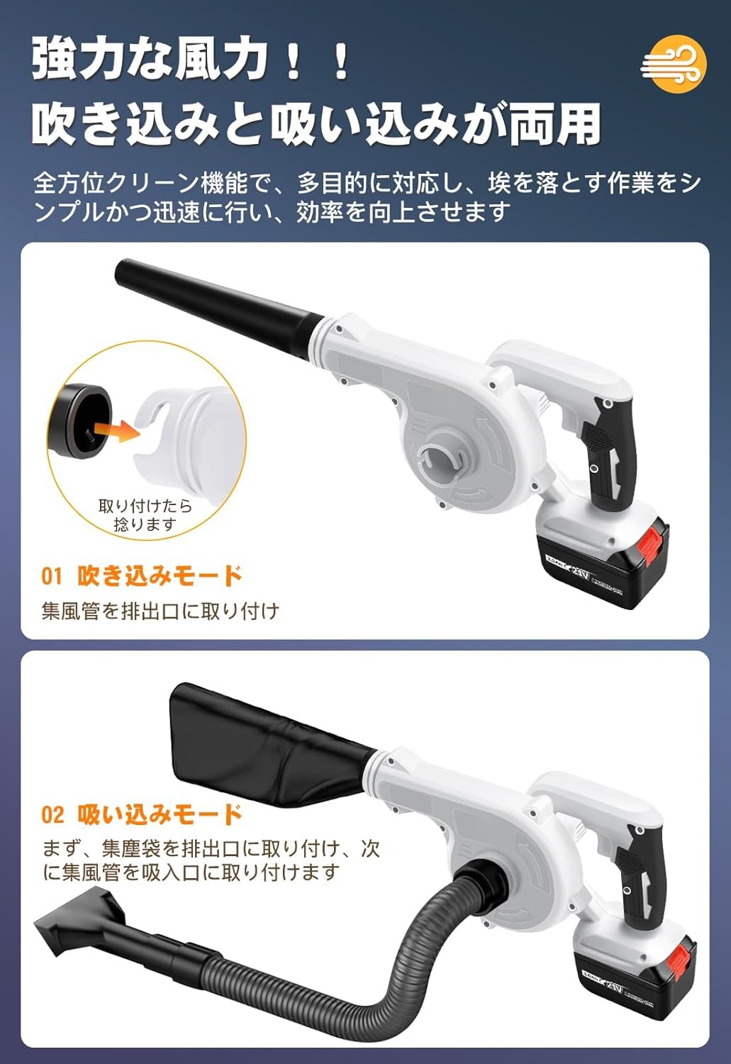 Amazon.co.jp: Leymibor ブロワー 強力 洗車 ブロアー 充電式 大