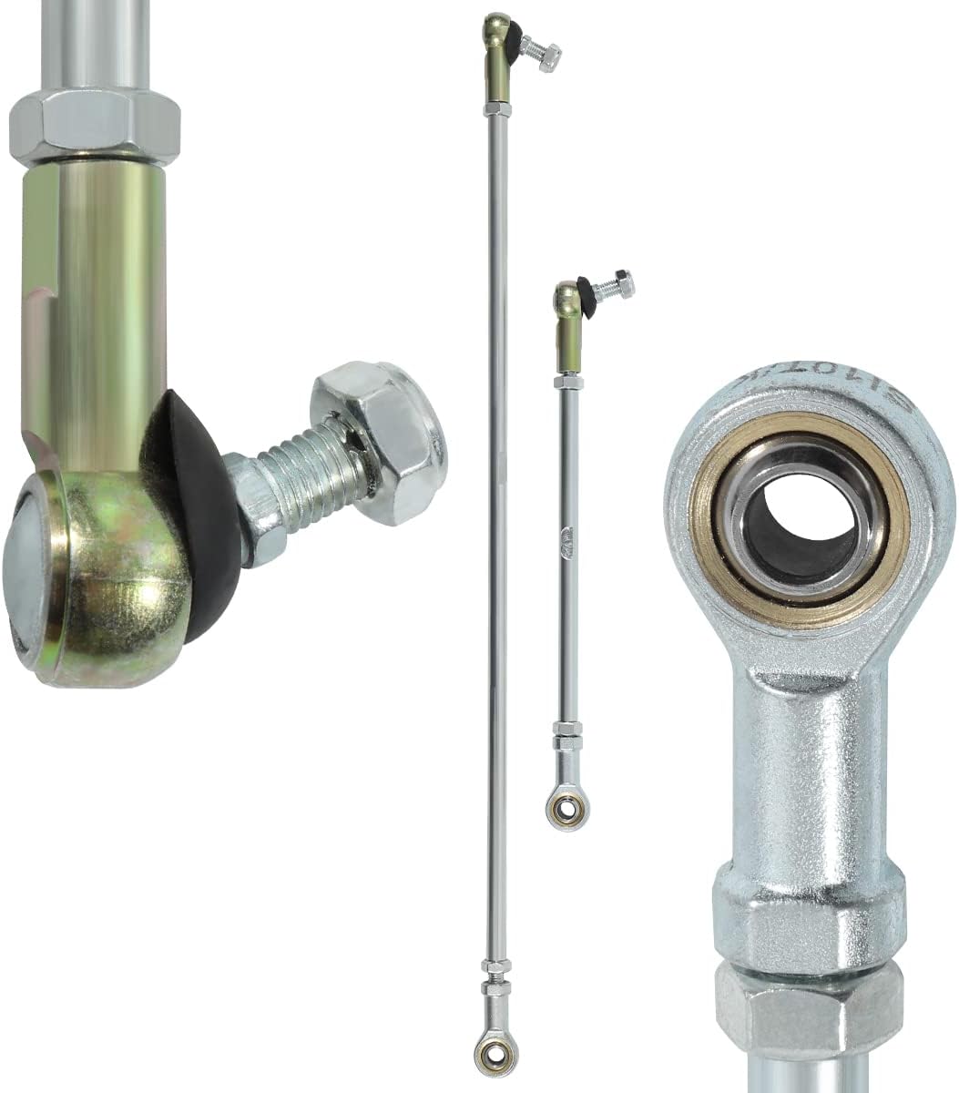 Tie Rods & Ends Short & Long Tie Rod Set w/Ends Replacement for Go Kart Cart 3/8-24 Thread