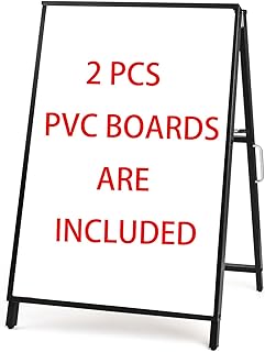 A Frame Sidewalk Sign 24x36 inches Sandwich Board Signs Outdoor Heavy Duty Double-Sided,including 2