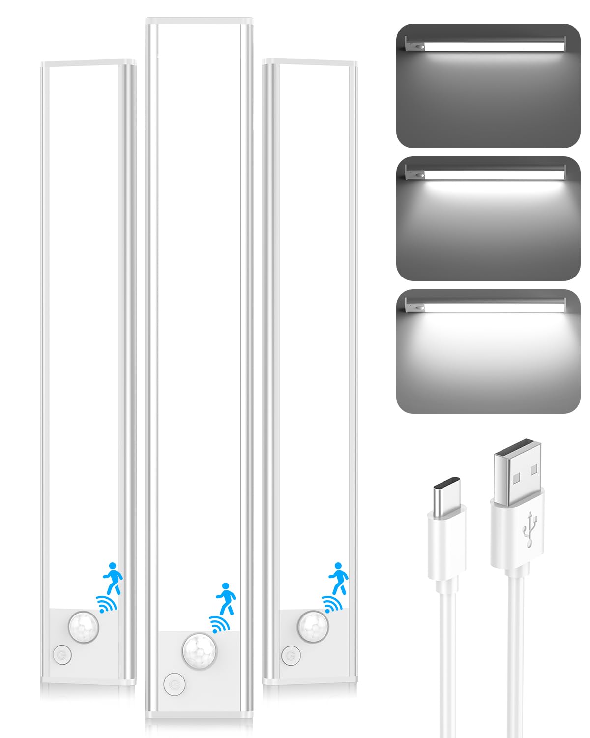 12'' Under Cabinet Lights, 2500mAh LED Battery Operated