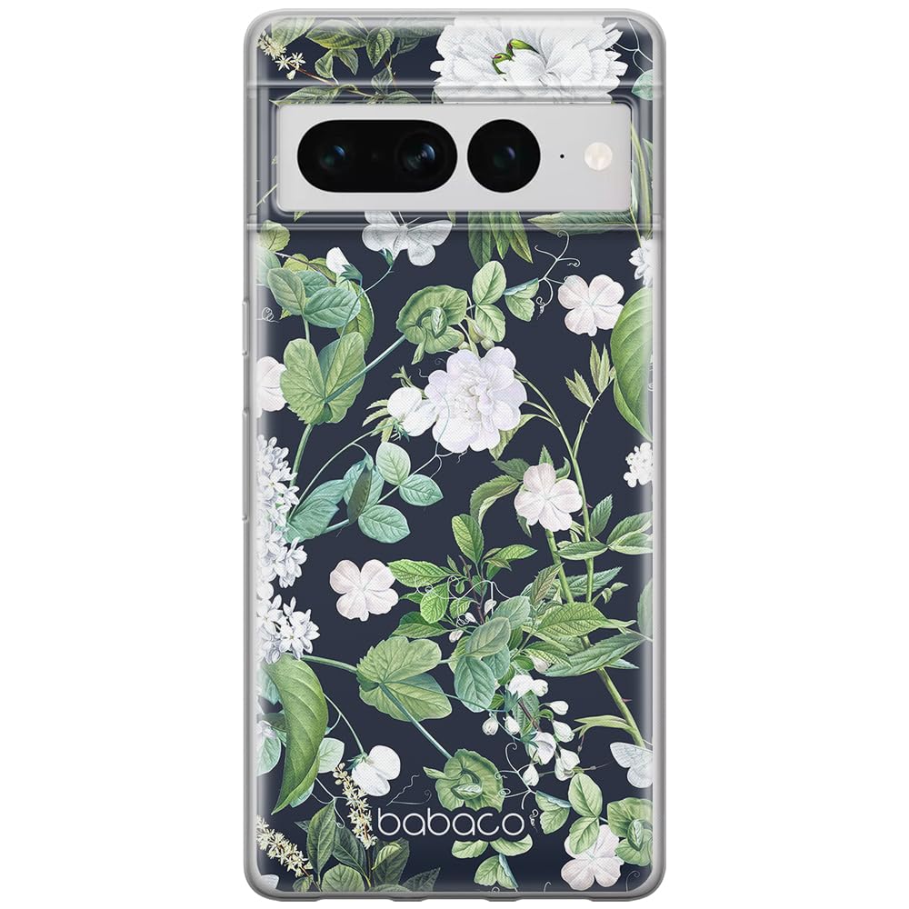 Babaco ERT GROUP mobile phone case for Google PIXEL 7 PRO original and officially Licensed pattern Flowers 034 optimally adapted to the shape of the mobile phone, case made of TPU