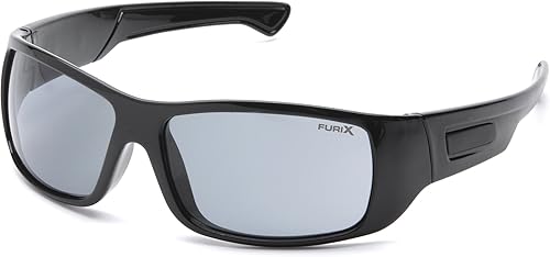 Pyramex Furix Safety Glasses Black Frame Clear Anti-Fog Lens