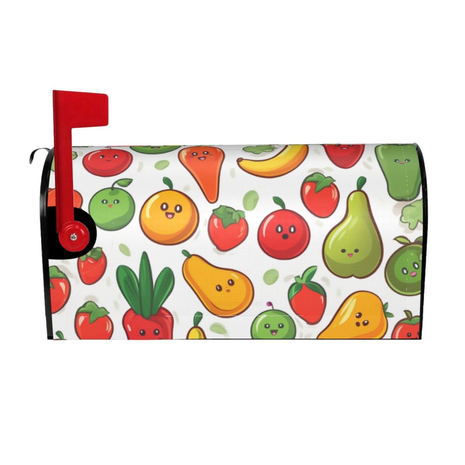 Housse de boîte aux lettres légumes et fruits 64,8x53,3 cm en bâche magnétique décorative
