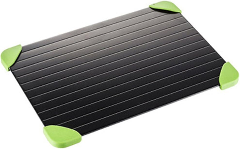 Black Rectangular Aluminum Defrosting Tray for Food