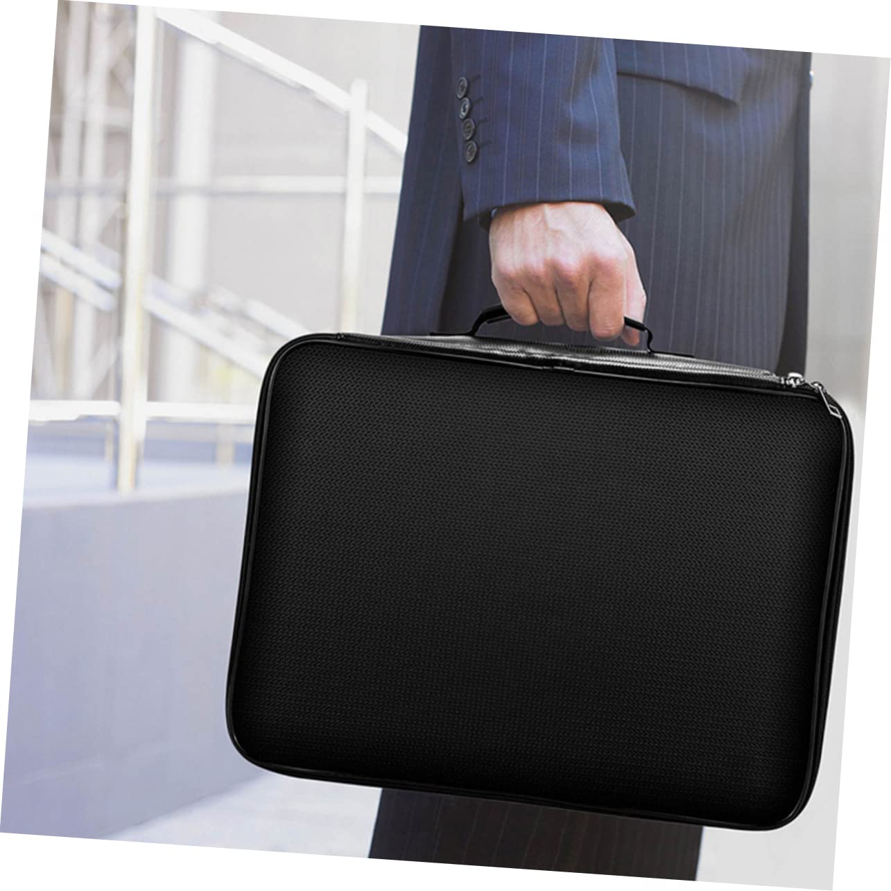 VALICLUD Borsa Portadocumenti Ignifuga di Fibra di Silicone Cerniera, Grande Capacità e Portatile per Ufficio e Casa