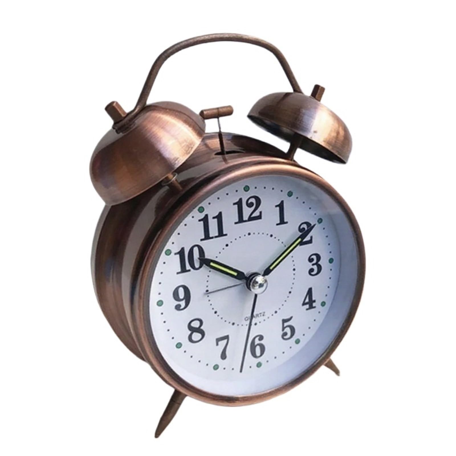 LUYSGBXR Loud Alarm Clock Vintage Twin Bell Alarm Clock With Stereoscopic Dial Loud Desk For Home Decor Bedroom Office(Color 3)