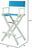 Vista 227 de Silla de Director de 18" Marco Blanco Lona Rosa