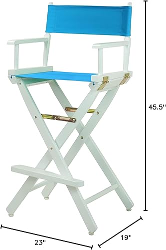 Miniatura 227 de Silla de Director de 18" Marco Blanco Lona Rosa