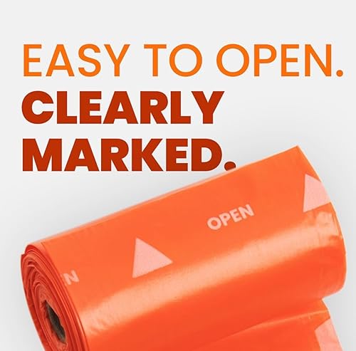 Miniatura 5 de Rollos de bolsas para excrementos de perro: cómodo estilo tejido, extra grueso, a prueba de fugas, recambios para soporte de correa de bolsa de