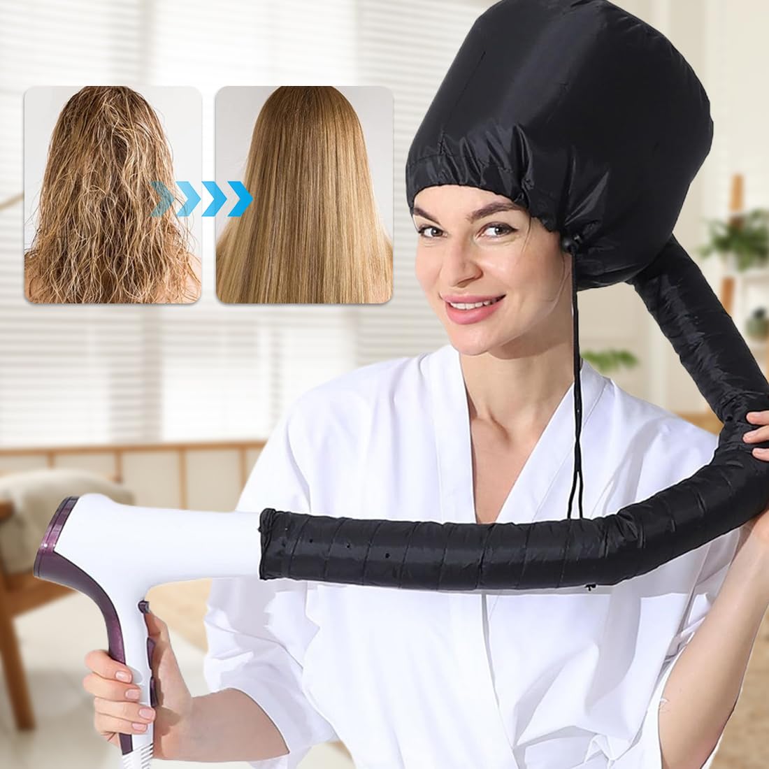 Casco per Asciugacapelli, Caschi per Asciugatura, Casco per Asciugatura Cuffia Asciugacapelli, Cuffia Casco Asciugacapelli per Ricci per Phon per Uso Domestico, per Asciugatura Capelli Ricci