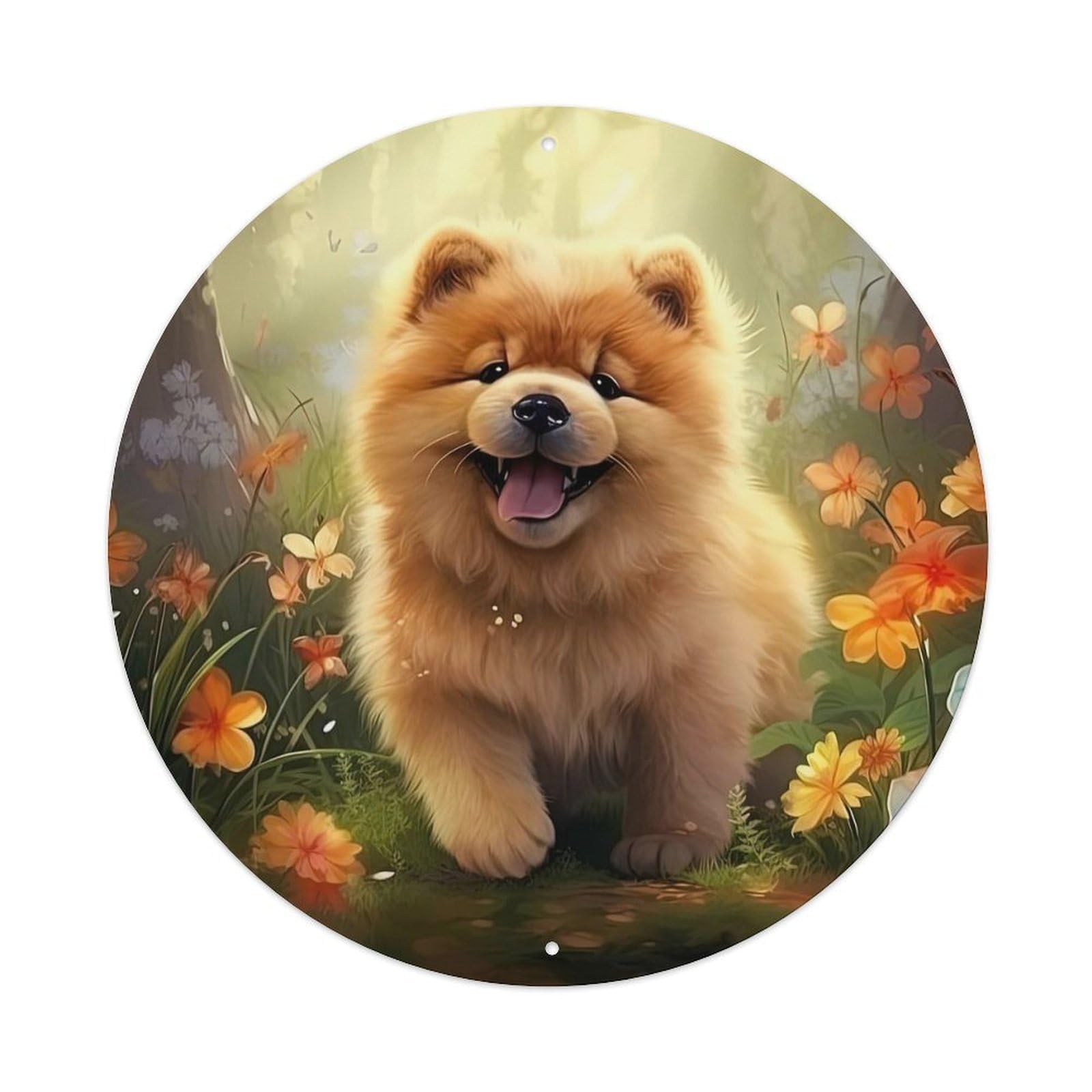 Animal Artwork Chow Metal Tin Sign