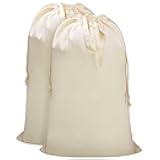 CALACH Canvas Laundry Bag with Handles & Drawstring 23.6