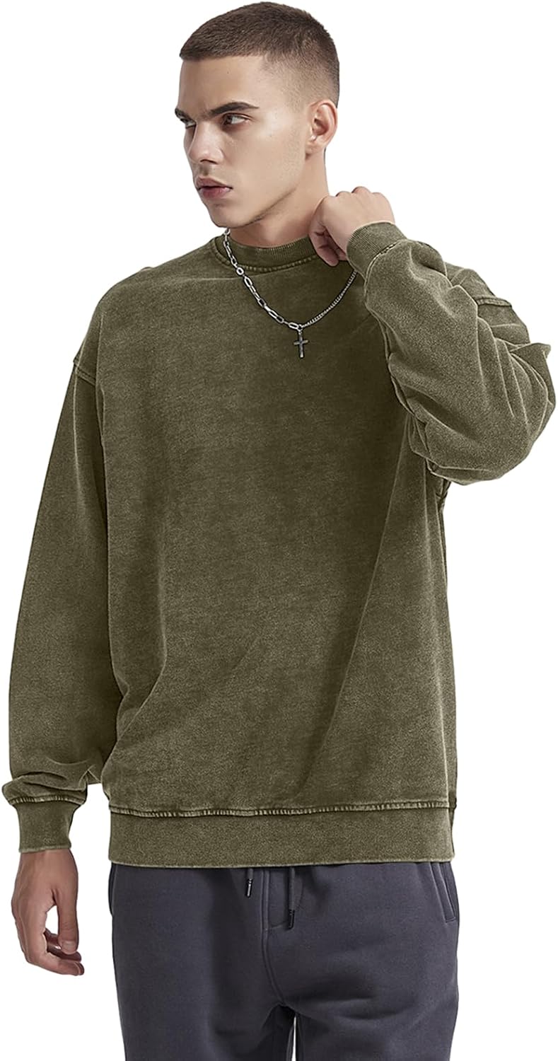 KEEPSHOWING Mens Oversized Hoodies Vintage Hoodie Couples Pullover Acid Wash Hoodies for Men Streetwear Sweatshirts - Image 5