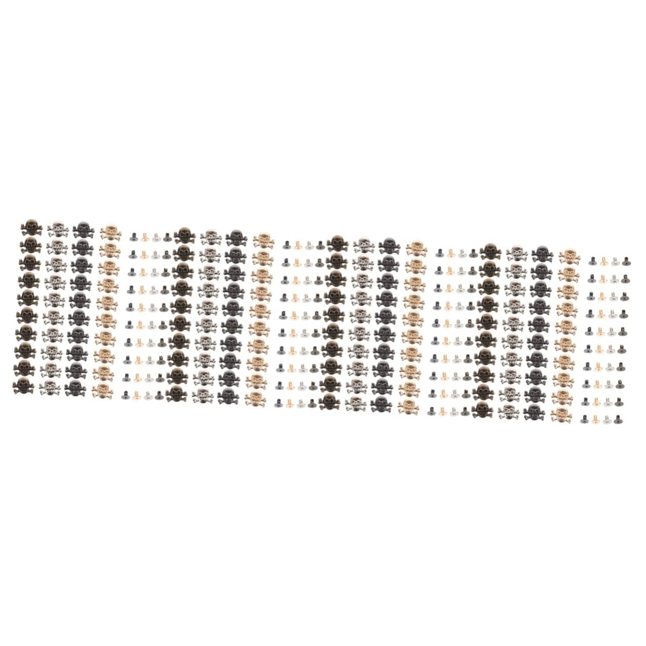 Rivets crâne punk SEWACC pour vêtements et chaussures en lot de 160 pièces
