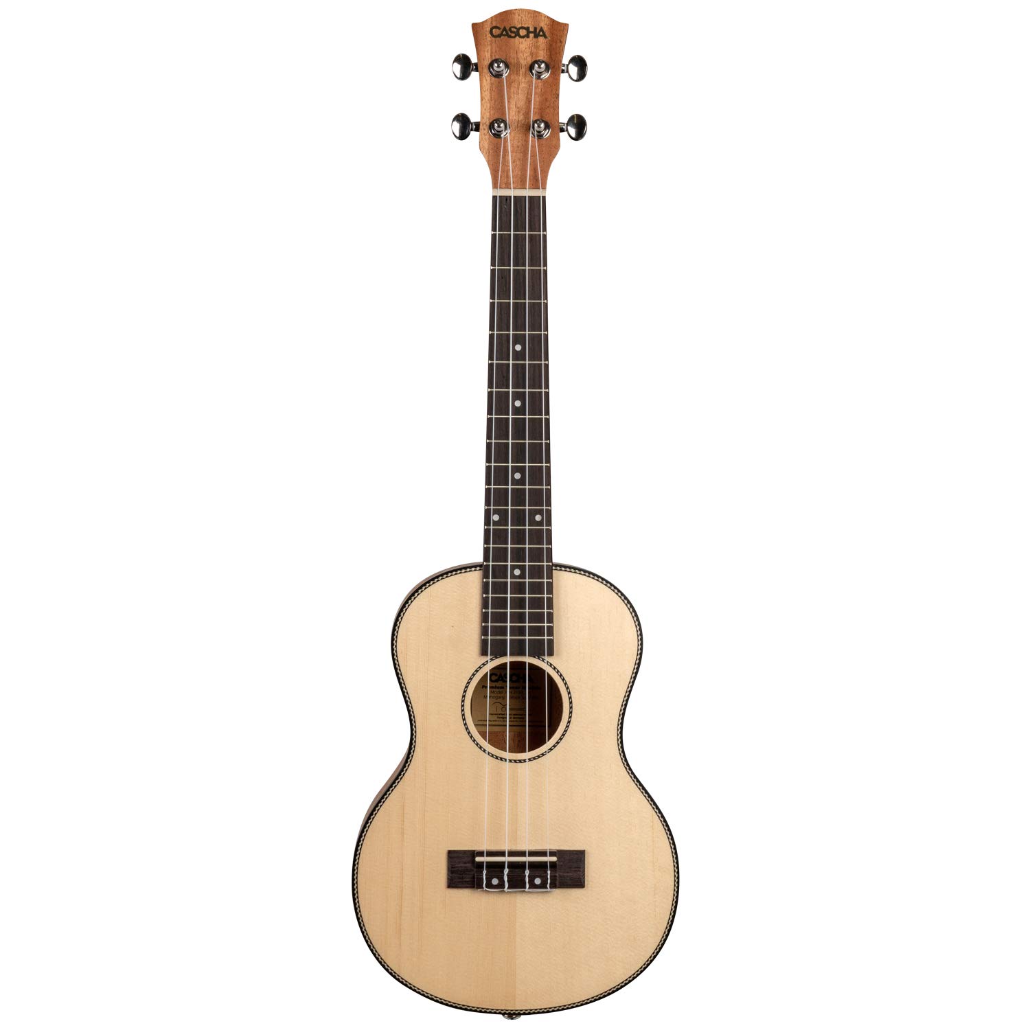 CASCHA Professionelle Tenore Ukulele mit Zubehör, Aquila Saiten, gepolsterte Tasche, Stimmgerät, 3 Plektren