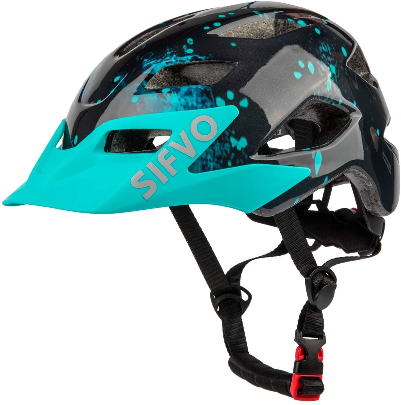 Kids Helmet, SIFVO Kids Bike Helmet Boys and Girls Bike Helmets with Cool Visor Helmet for Kid 5-14, Kid Bike Helmets Youth Bike Helmet Adjustable & Lightweight 50-57cm โ image 1