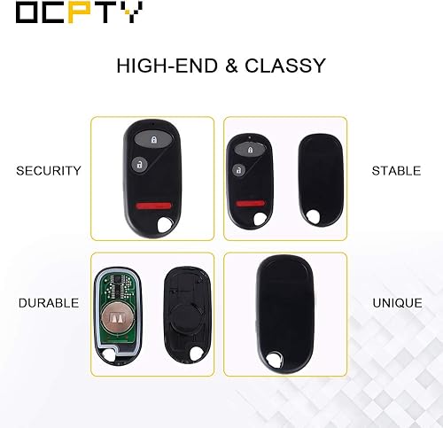 Miniatura 6 de OCPTY 2 llaves de control remoto de entrada con llave abatible para 02 03 04 05 06 07 08 09 10 para Honda para Civic para CR-V para Element