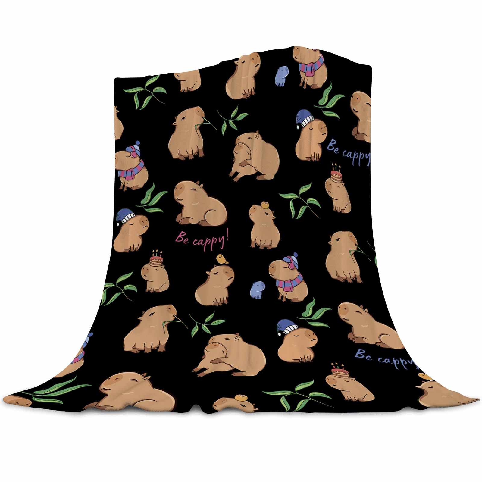 Gaakvrr Boys Capybara 04 Capybara Blanket Capybara Gift Party Decorations Plush Blanket For Bedroom Couch Sofa Kids Adults All Seasons 130X150cm(50X60 Inch)