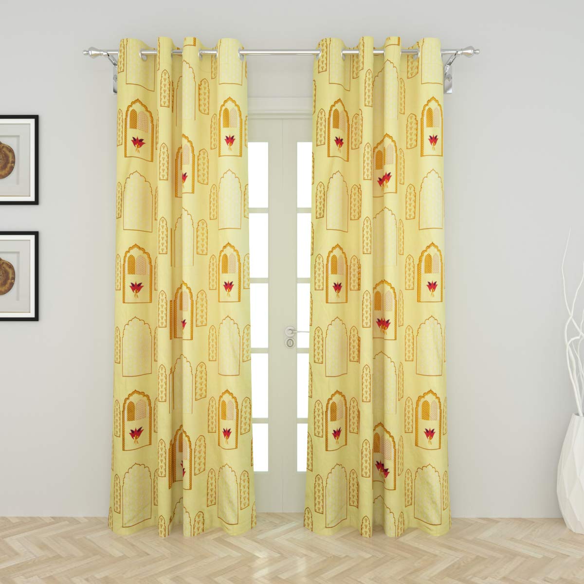 Home CentreIndia Connection Printed Door Curtain Pair - 120 x 225cm