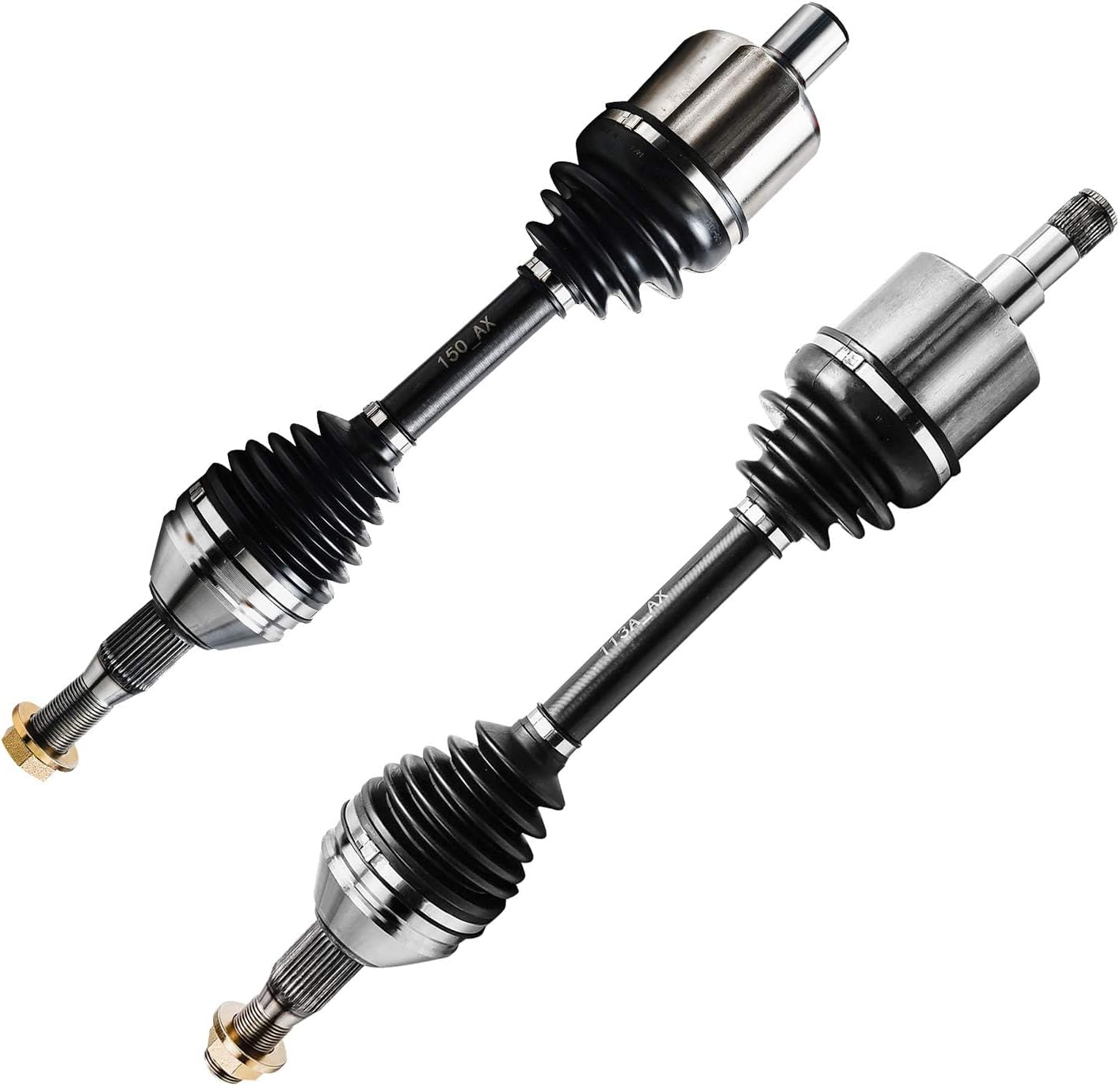 Detroit Axle - Pair Front CV Axle Shafts for Chevy Impala Venture Monte Carlo Pontiac Grand Prix Montana Buick LaCrosse Allure Regal Century, 2 CV Axle Shafts Assembly Replacement