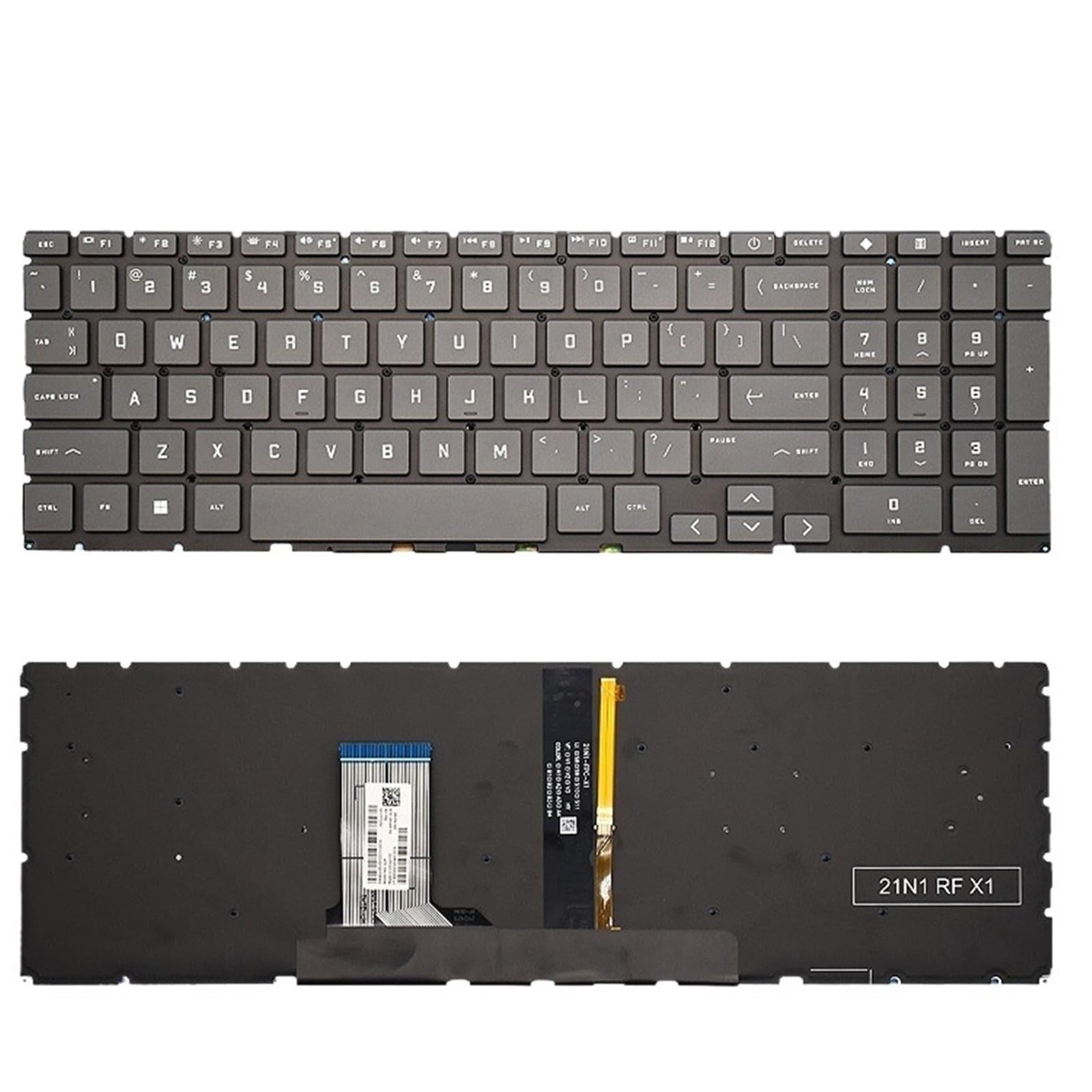 Clavier Russe HP Victus 16-D 16-E Gris avec Rétroéclairage US - 3