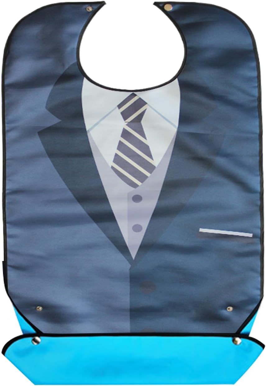 Bavoirs pour adultes – Protecteur de vêtements de salle à manger lavable et imperméable, grand bavoir réutilisable| Biibs d&rsquo;alimentation doux et confortables, housse de protection contre les déversements, fournitures pour soignants pour hommes, femmes, personnes âgées handicapées, pour les repas