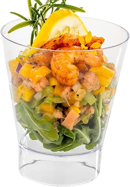 Large Parfait Glass, Parfait Cup, Dessert Cup - 7 oz - Clear - Premium Plastic - 100ct Box - Restaurantware