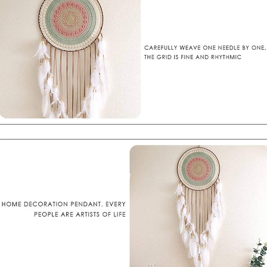 Amazon.co.jp: Mgiahekc カラフルな織りのドリームキャッチャー