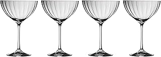 Crystal Erne Saucer Champagne (Set of 4) Martini Glasses, Transparent