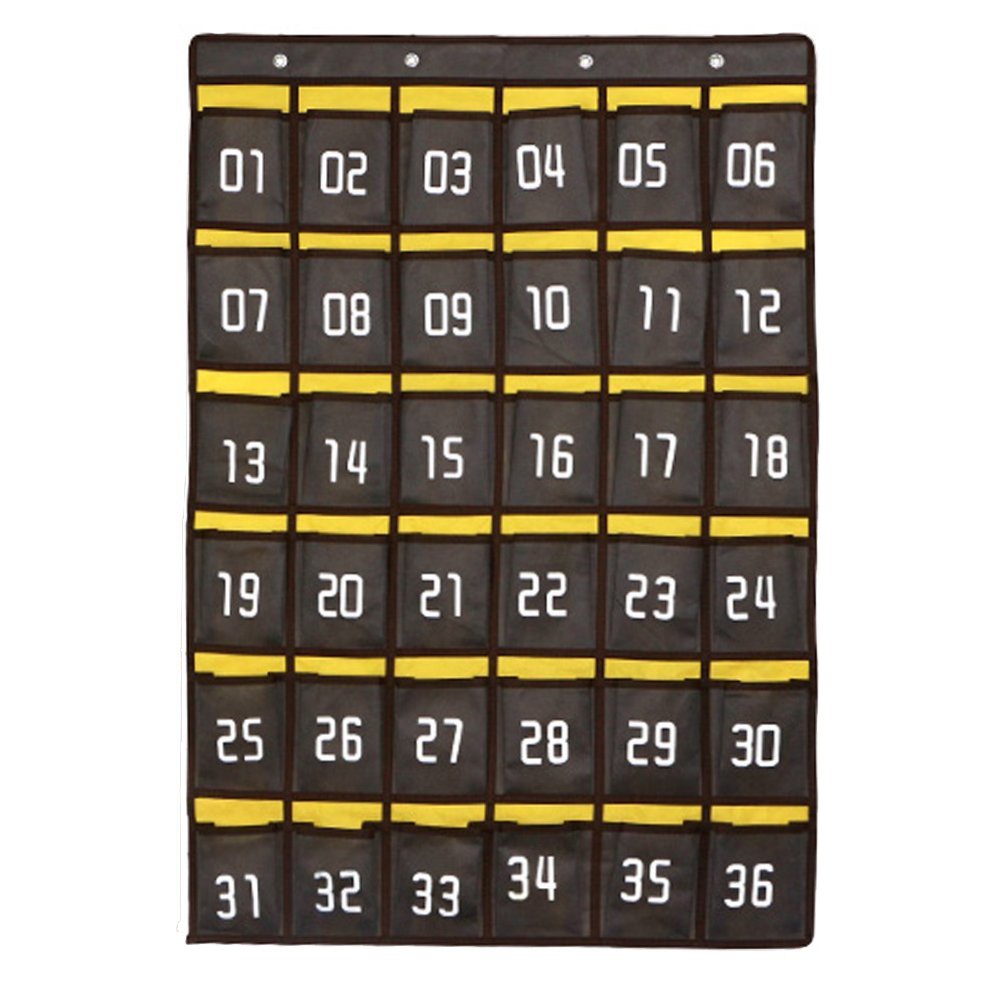 Organiseur Suspendu 30 Poches Numérotées - Sac Rangement Pour Porte/Mur - Tissu Oxford Imperméable
