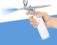 Vista 1 de Kit de aerógrafo inalámbrico de alto flujo de aire, compresor de cepillo de aire portátil inalámbrico, cepillo de aire mini recargable, pistola