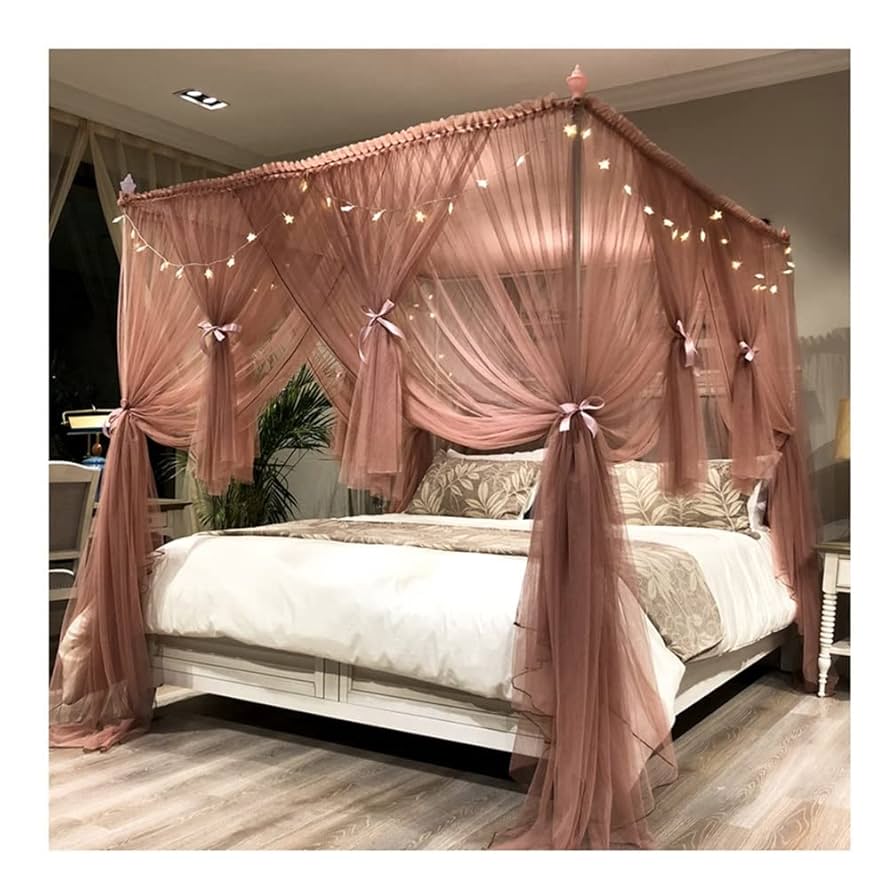 Amazon｜天蓋 夏豪华ベッド天蓋付き蚊帳、シングルベッドダブル