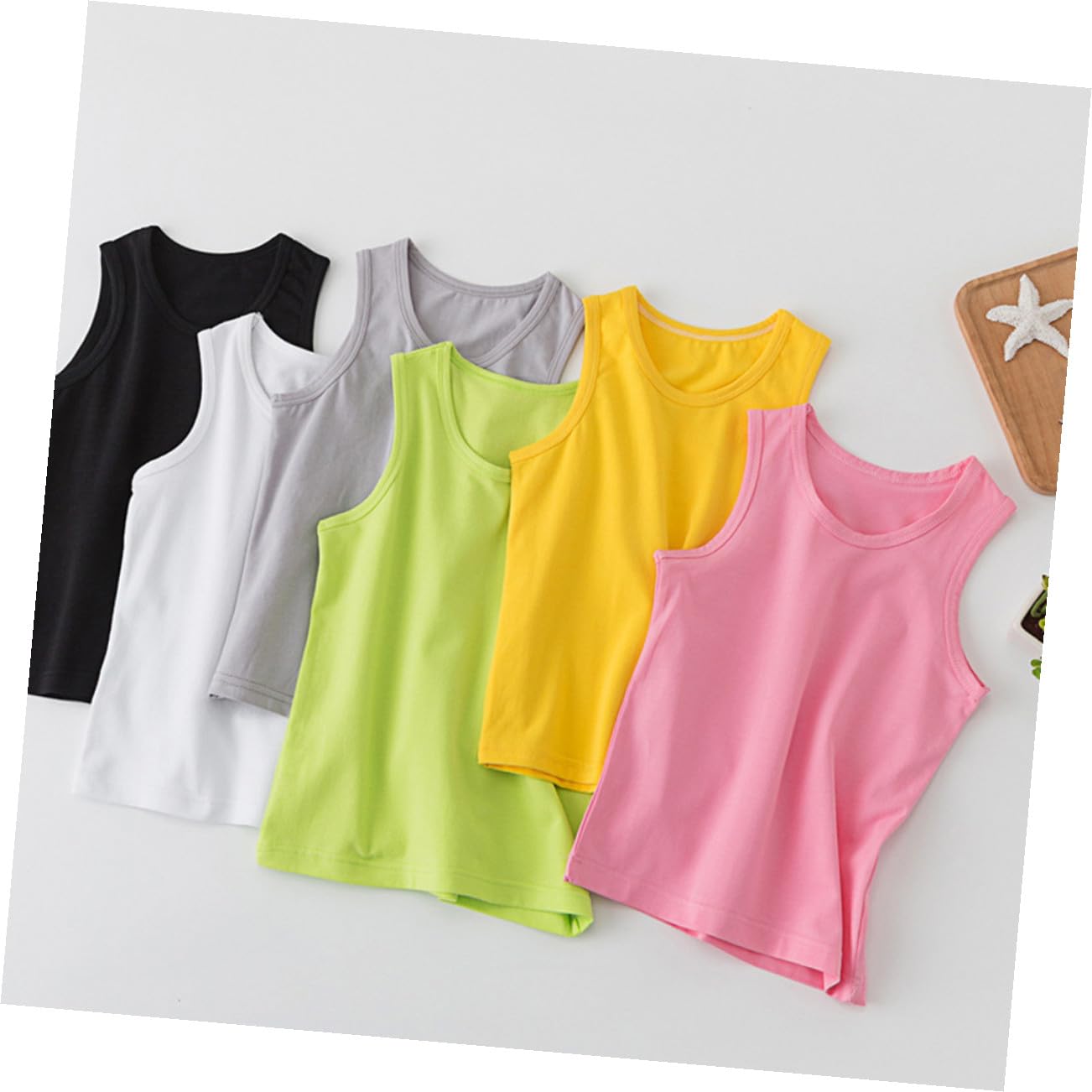 Pack Kinderweste Sommer 110cm Baumwolle Ärmellos für Jungen Schwarz