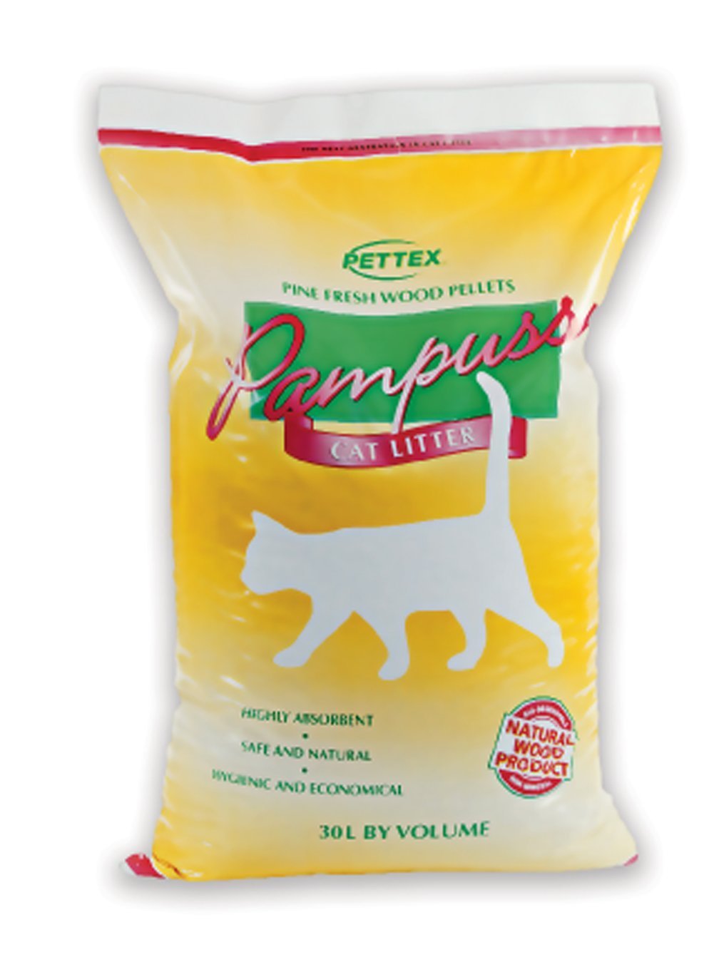 3 x Pettex Pampuss Woodbase Cat Litter 30 Litre