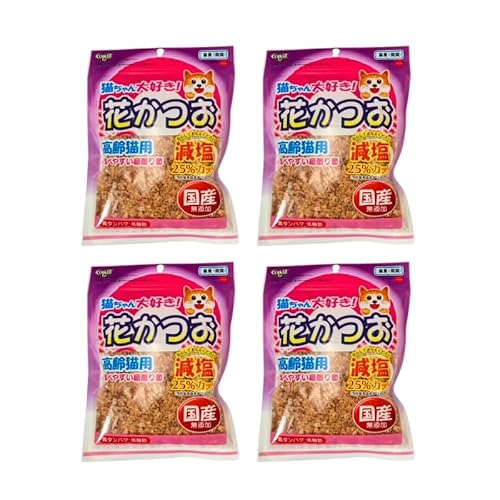 くいしんぼ 猫ちゃん大好き 花かつお 高齢猫用 減塩 25g×40袋セット 猫用おやつ 老猫 シニア猫 高齢猫 国産 無添加 かつお節 多頭飼い まとめ買い 業務用 お徳用 大容量
