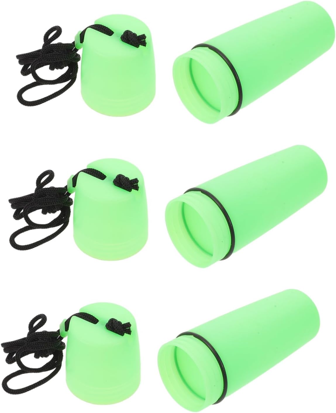 Toddmomy 3pcs Waterproof Watertight Dry Box Storage Containers, Green Plastic Sealing Canisters for Beach, Kayaking, Snorkeling, and Diving Outdoor Water Sports