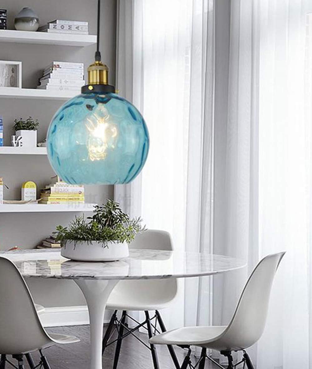Modern Nordic Glass Pendant Light-LED E27 Shade Restaurant Hanging Lamp (Bulb Not Included)