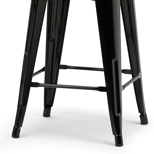 Miniatura 26 de SIMPLIHOME Rayne - Taburetes de encimera (juego de 2) – asientos de cocina de metal de 24 pulgadas de altura de asiento en blanco, asientos