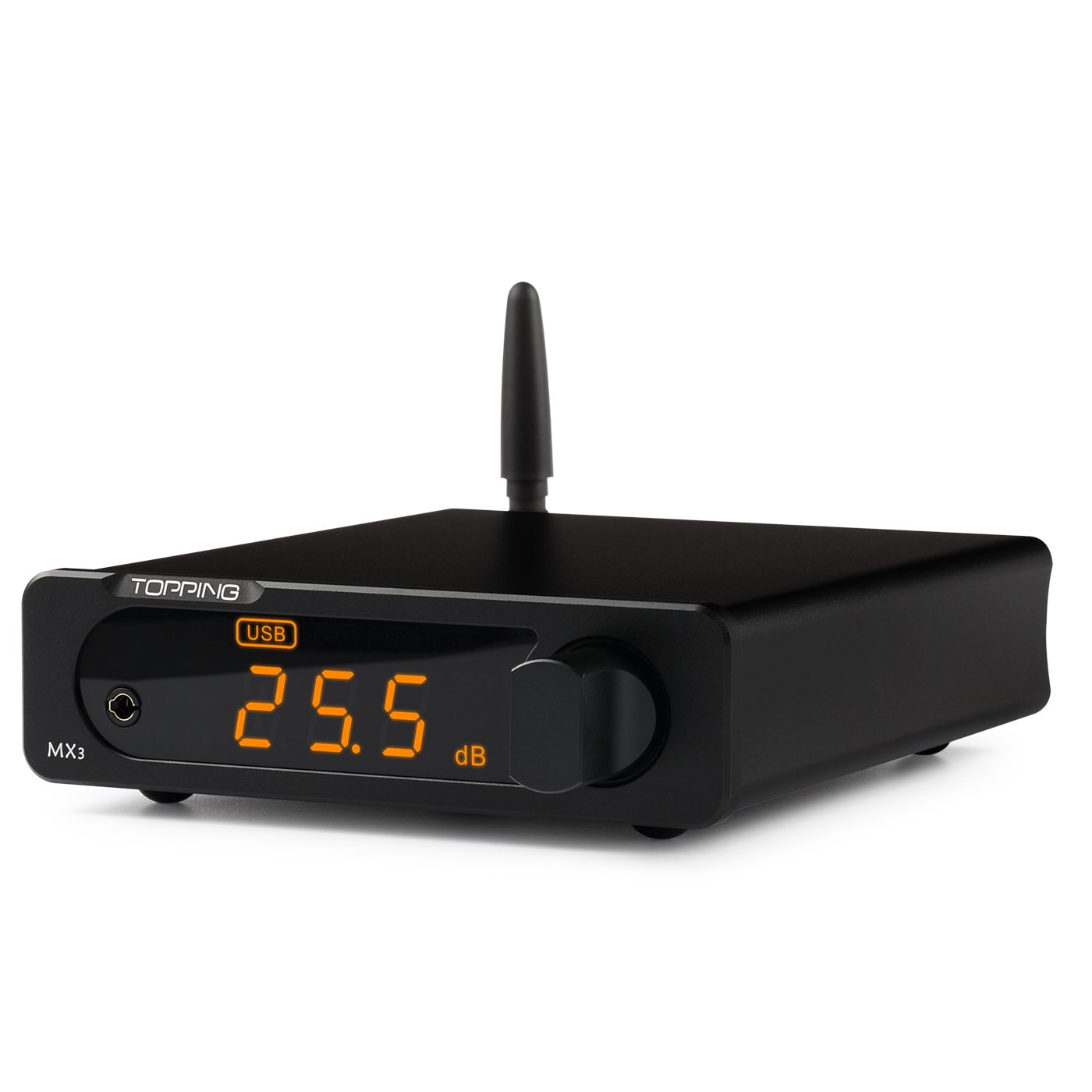 Topping MX3 Built-in Bluetooth Receiver DAC Headphone Amp Digital Amplifier, Black
