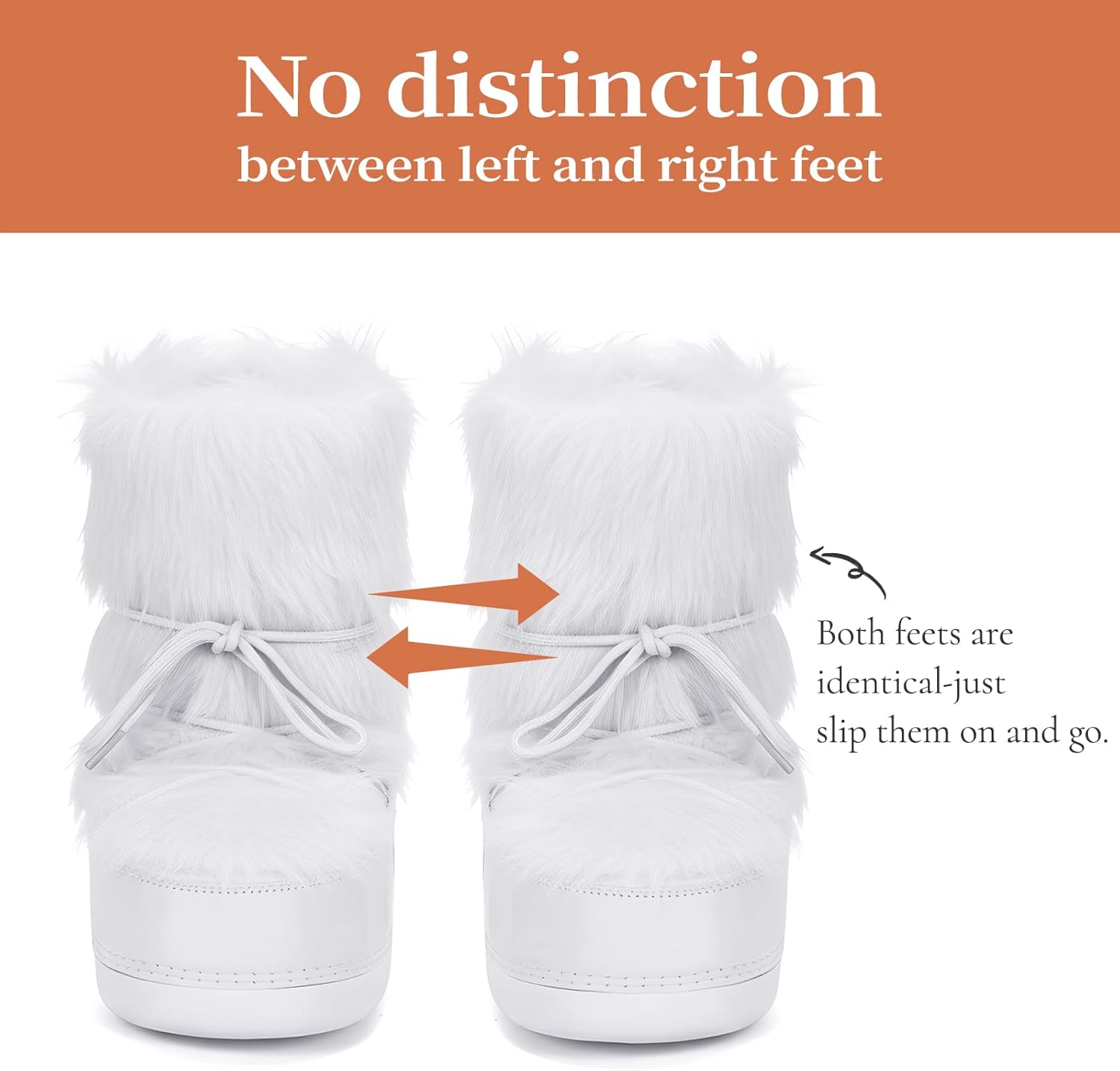 Women's Faux Fur Snow Boots for Women Warm Winter Fluffy Boots Fuzzy Comfortable Shoes - Image 4