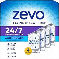 Vista 13 de Zevo Trampa para Insectos Voladores y 3 Cartuchos de Recarga - Trampa para Moscas Enchufable y Atrapador de Insectos para Mosquitos, Moscas